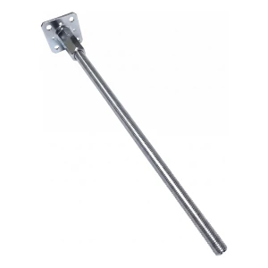 Säädettävä pilarikenkä 80×80 mm, kierre M20 – korkeus 500 mm, sinkitty