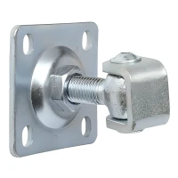 Säädettävä sarana kilpilautasella M16 80x80x3 mm, sinkitty silmukka