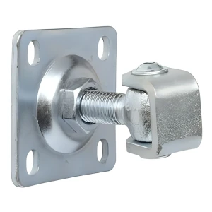 Säädettävä sarana kilpilautasella M16 80x80x3 mm, sinkitty silmukka