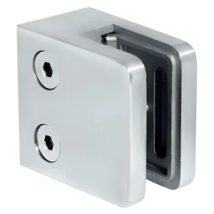 Lasipidin 45x45x26 mm, lasi 6-10,76 mm, AISI 304, tasainen järjestelmä, satiini
