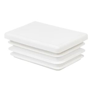 Suorakaideputken tulppa 100×150 mm, valkoinen, seinämä 5,0–8,0 mm