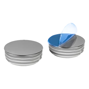 Putkitulppa pyöreä Ø 40 mm, kromattu levy, seinämä 1,5 mm