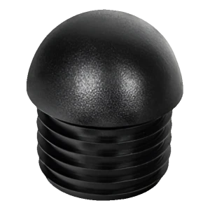 Putkitulppa pyöreä, puolipyöreä, Ø 22 mm, musta
