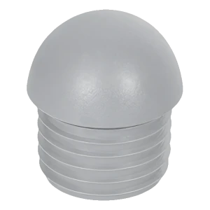 Putkitulppa pyöreä, puolipallon muotoinen, 1 1/2", harmaa