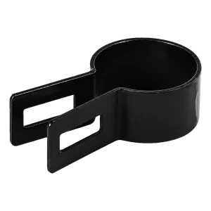 Aidan päätykiinnike pyöreään tolppaan Ø 42 mm, musta (RAL 9005)