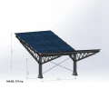 Aurinkosähköinen autokatos 2 ajoneuvolle T Eco 11,4 m x 3,3 m GPV-101-09 (3)
