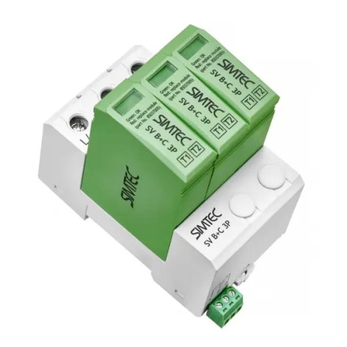 PV DC ylijännitesuojat Tyyppi 1+2 (B+C) 1000V 3P 20kA 4.5kV SV T1 T2 SIMTEC GPV-401-16