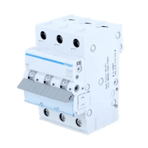 HAGER-ylivirtakatkaisija B 16A 3P 6kA MBN316E MBN316E GPV-401-21