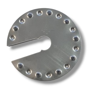 Maadoitustyyny variantti IV pyöreä, jossa on Ø44mm:n leikkaus