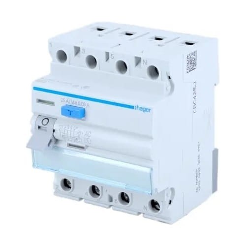 Vikavirtasuojakatkaisija 4P 40A 30mA AC tyyppi CDC440J HAGER HAGER GPV-401-36