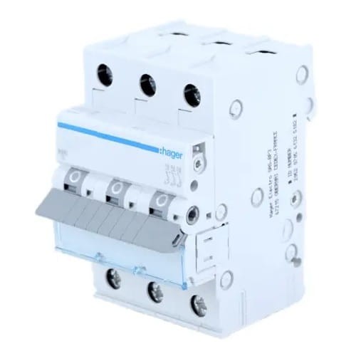 Ylivirtakatkaisija C 20A 3P 6kA MCN320E HAGER C 20A 3P 6kA MCN320E HAGER GPV-401-52