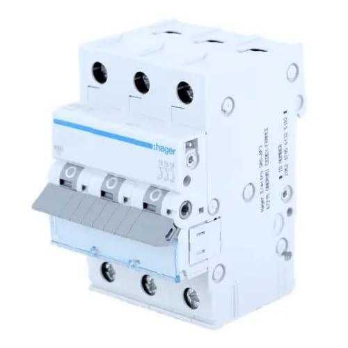 Ylivirtakatkaisija C 25A 3P 6kA MCN325E HAGER HAGER GPV-401-59