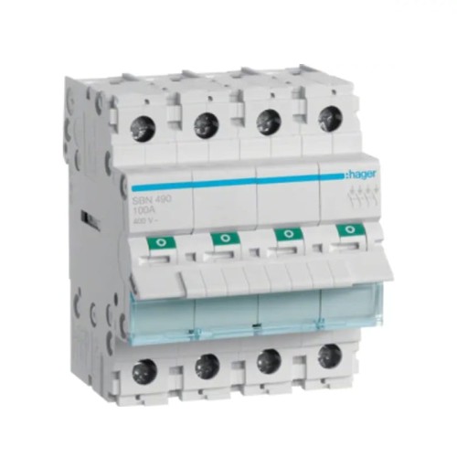 Hager Erotuskytkin 3-vaihe 4P 100A 400V AC GPV-401-120