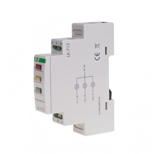 F&F Filipowski Merkkivalo 3×230V+N 3xLed GPV-401-121