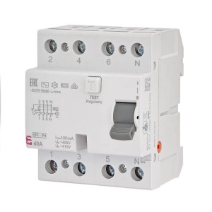 ETI Vikavirtasuojakytkin 4P 40A 100mA AC-tyyppi