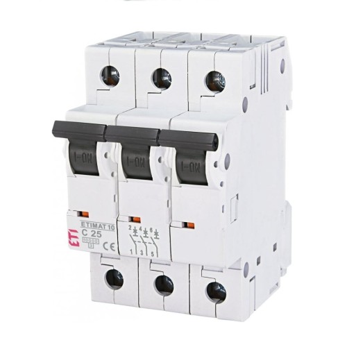 ETI Ylivirtakatkaisija C 25A 3P 10kA GPV-401-133