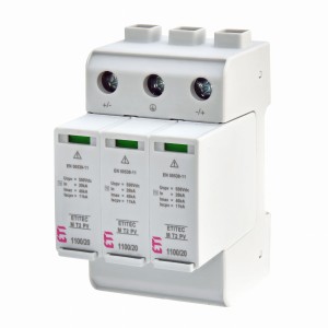 ETI Ylijännitesuoja PV DC Tyyppi 2 (Luokka C) 1100V 3P 20kA 3,8kV