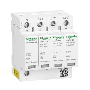 Schneider Electric Ylijännitesuoja tyyppi 1+2 (luokka B+C) 3P+N 12,5kA 1,5kV