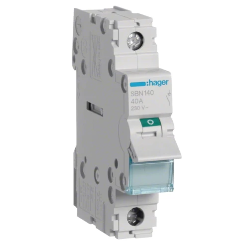 Hager Eristyskatkaisin 1-vaiheinen 1P 40A 230V AC GPV-401-227