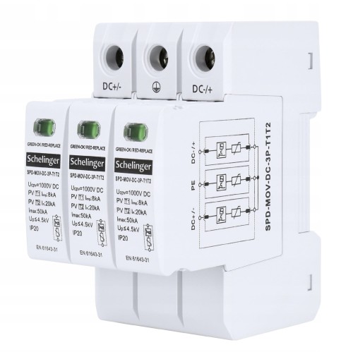 Schelinger Ylijännitesuoja 3P 8kA DC 1000V GPV-401-24