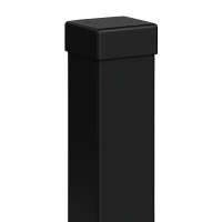 Aitapaalu 80x80x2 mm, pituus 2,4 m, musta