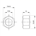 Kuusiokulmainen mutteri M30 DIN 934 A2-50 000-059 (2)