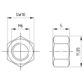 Kuusiokulmainen mutteri M6 DIN 934 A4-80 000-060 (2)