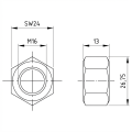 Kuusiokulmainen mutteri M16 DIN 934 A4-80 000-073 (3)