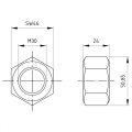 Kuusiokulmainen mutteri M30 DIN 934 A4-50 000-077 (2)