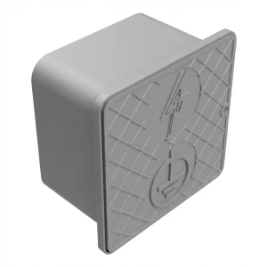 Seinäasennettu kotelokotelo 150x150x100mm muovia harmaa