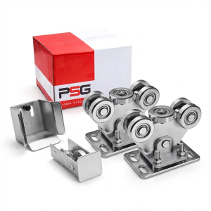 Itsekannattelevien liukuporttien vaunusarja + KIT-lisätarvikkeet kiskoon 80