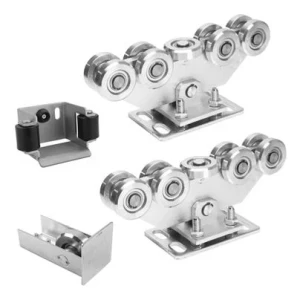 Liukuportin vaunupaketti 9-rullainen + KIT-lisätarvikkeet kiskoon 80