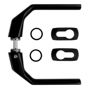 Musta teräskahva 125×80 mm