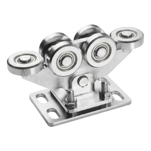 Juoksupyörästö itsekannatteleviin liukuportteihin 80/6 teräsrullat