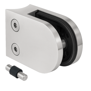 Lasipidin 50x40x26 mm tapilla, lasi 6-10,76 mm, AISI 304, järjestelmä 42,4 mm, satiini