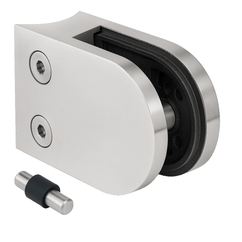 Lasipidin 50x40x26 mm tapilla, lasi 6-10,76 mm, AISI 304, järjestelmä 42,4 mm, satiini 000-265 (1)