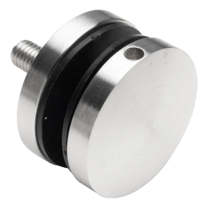 Pistemäinen lasikiinnike fi 50/8/M10x50, lasi 8-17,52 mm, AISI 304, tasainen järjestelmä, satiini