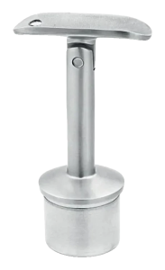 Nivelöitävä käsijohteen tuki liimattava halk. 42,4 mm, tappi halk. 14 mm, H80, AISI 304, satiini, järjestelmä 42,4 mm (24 kpl)