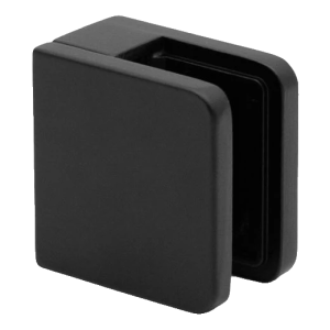 Pistemäinen lasikiinnike 45x45x26 mm, musta, lasi 6-10,76 mm, zamak, tasainen järjestelmä, maalattu