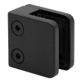 Pistemäinen lasikiinnike 45x45x26 mm, musta, lasi 6-10,76 mm, zamak, tasainen järjestelmä, maalattu 000-286 (3)