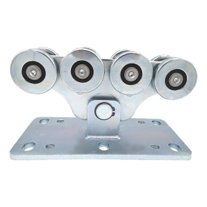 Juoksukärry 89x100 mm kiskoon 6V.089 liukuportti 8 teräsrullaa