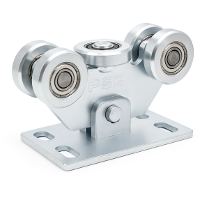 Liukukärry 70 liukuportille – 5-rullinen, teräsrullat