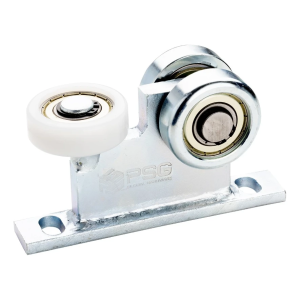 Juoksukärry 70 ripustusportille 2 teräsrullaa ja 1 muovirulla - kapea jalusta