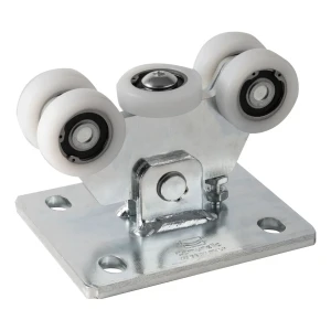 Alumiiniprofiilin ajovaunu 5-rullaisella muovirullilla