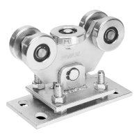 Liukuportin ajovaunu 80 5 teräsrullalla säädettävä