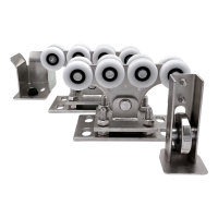 Vaunupaketti 68x68 mm profiilille muovisilla pyörillä, ajotelalla ja ajotelan pidikkeellä