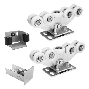 Liukuportin kärrysetti: 2× kärry (9-rullainen, muovi) + tarvikkeet