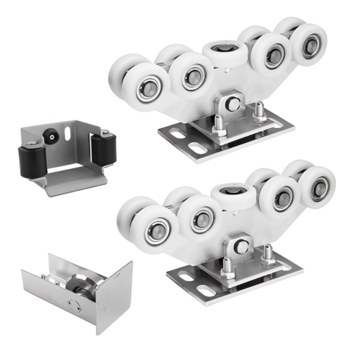 Liukuportin kärrysetti: 2× kärry (9-rullainen, muovi) + tarvikkeet 000-252 (1)