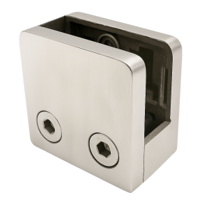 Lasipidin 45x45x26 mm pin-tuella lasi 6–10,76 mm AISI 304 tasajärjestelmä satiini