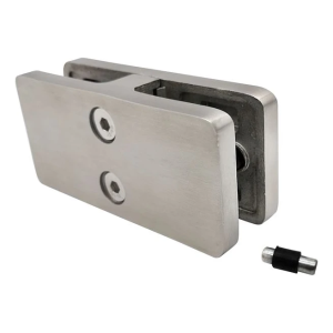 Lasipidin 180° 95x45x30 mm tapilla lasi 6-12,76 mm, AISI 304, satiini